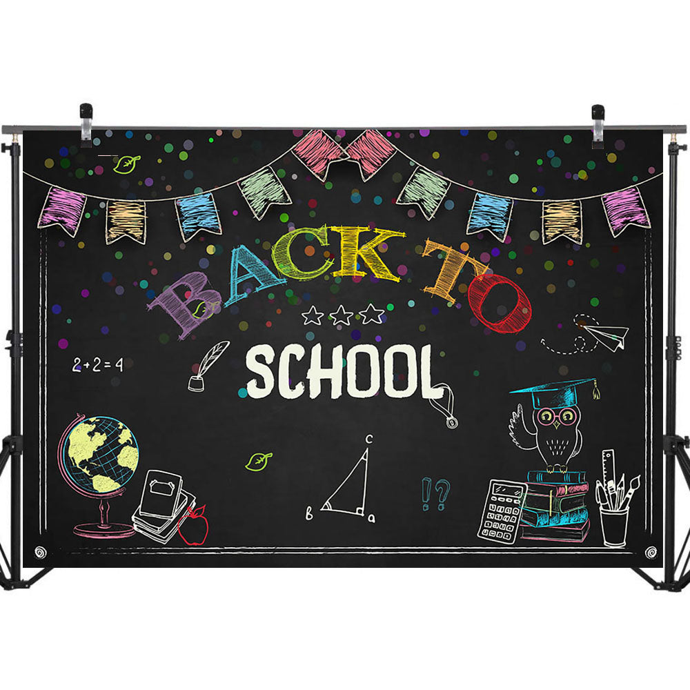 Blackboard Chalkboard Back to School Printed Backdrop - 1478