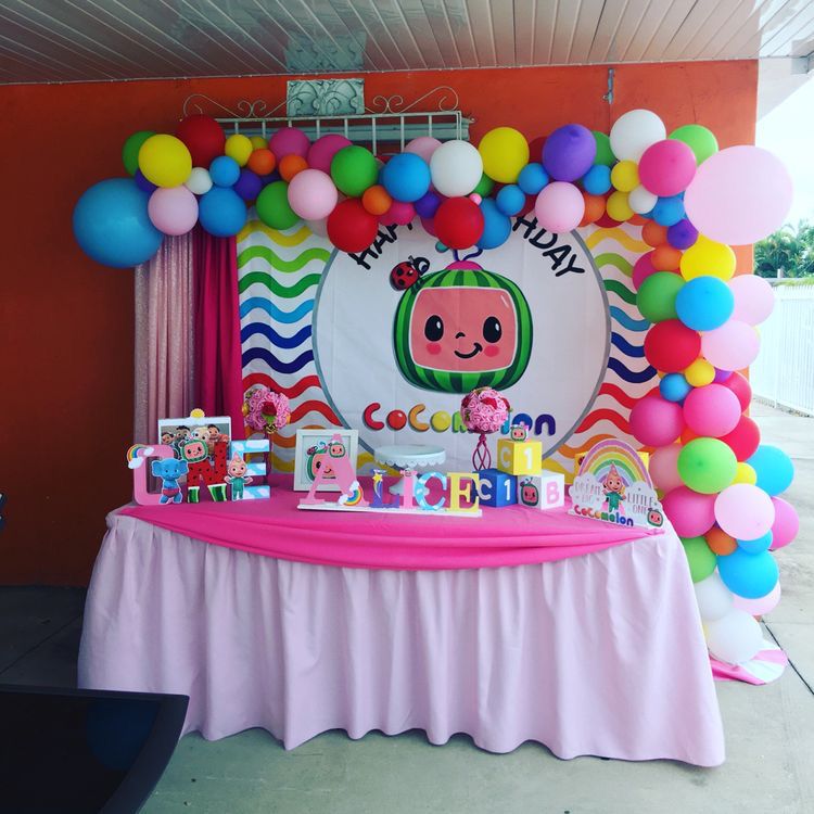 Acheter Cocomelon – accessoires de décoration de fête d'anniversaire pour  enfants, bannière en tissu de fond pour photographie de Photo
