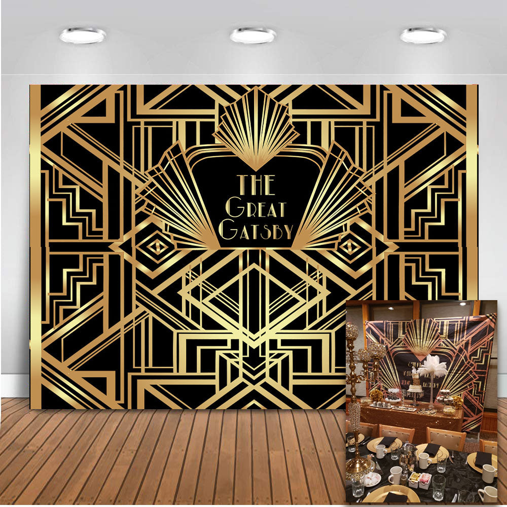 8 ft Vinyl Photography Background Great Gatsby Printed Party Backdrop