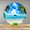 Summer Ocean Round Backdrop Tropical Hawaii Luau Party Circle Background Decor