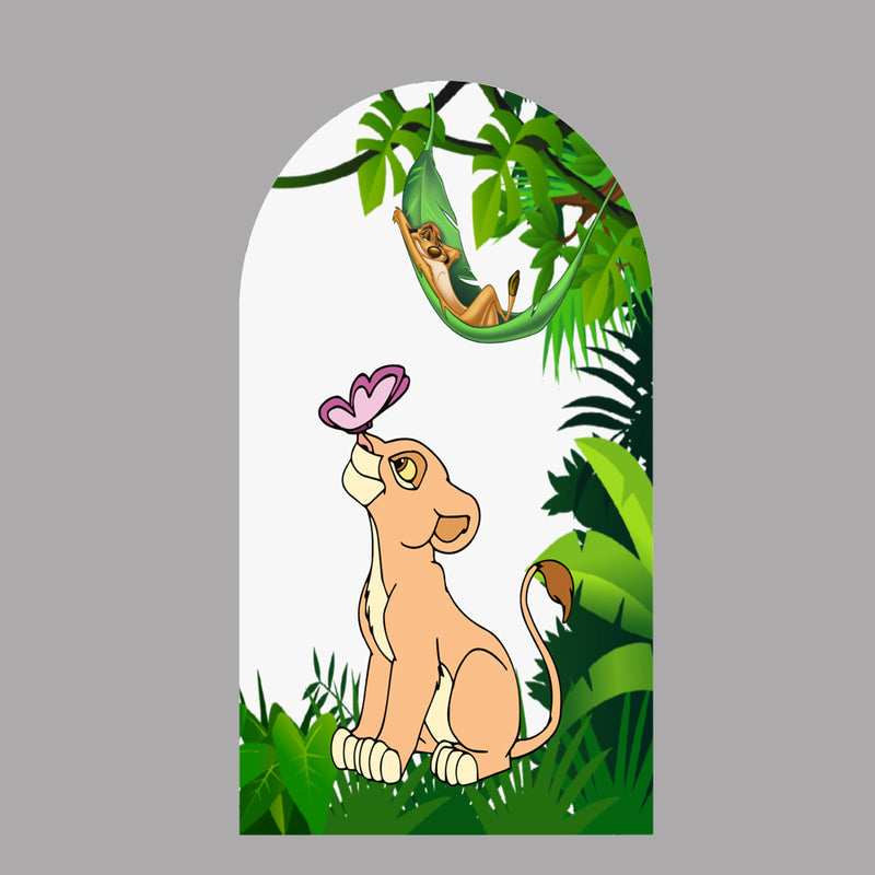 Customize The Lion King Photo Background Cover Theme Arch Background Double Side Elastic Covers