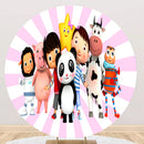 Customize Little Baby Bum Round Backdrop Cover LBB Baby Shower Birthday Circle Background Cylinder Plinth Covers