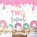 Custom Candy Donut Photo Backdrop Two Sweet Doughnut Kids Party Photography Backgrounds Banner