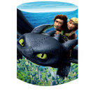 Customize Your Dragon Round Backdrop Boys Photo Birthday Circle Background Cylinder Plinth Covers