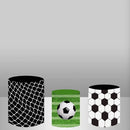 Custom Football Round Backdrops Cover Soccer Boys Birthday Party Circle Background Covers Cylinder Plinth Covers