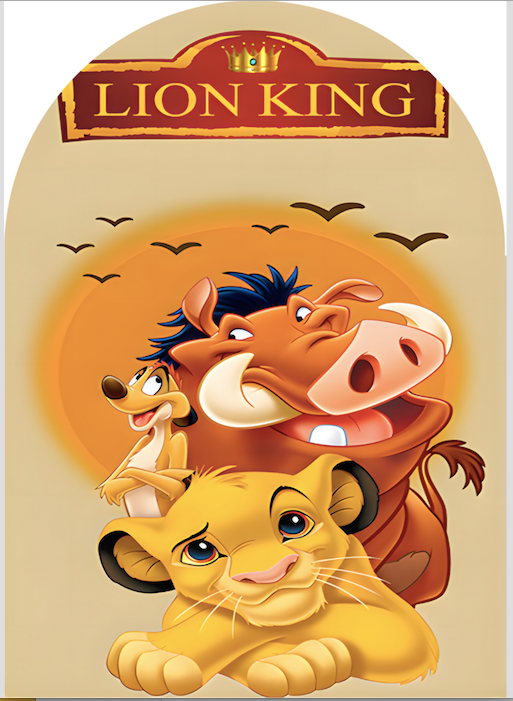 Customize Size The Lion King Simba Photo Background Cover Arch For Chiara Background Double Side Elastic Covers