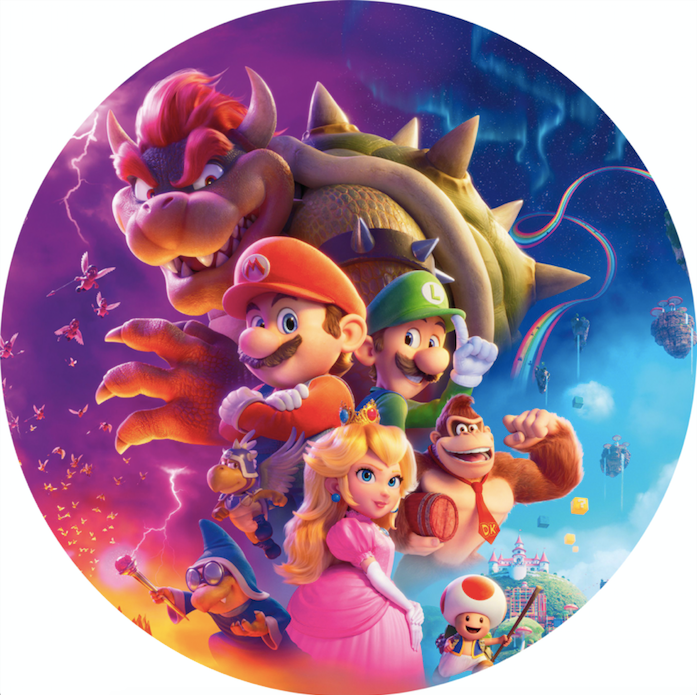 Customize Bowser Backdrop Cover Round Backdrop Child Birthday Party Circle Background Covers