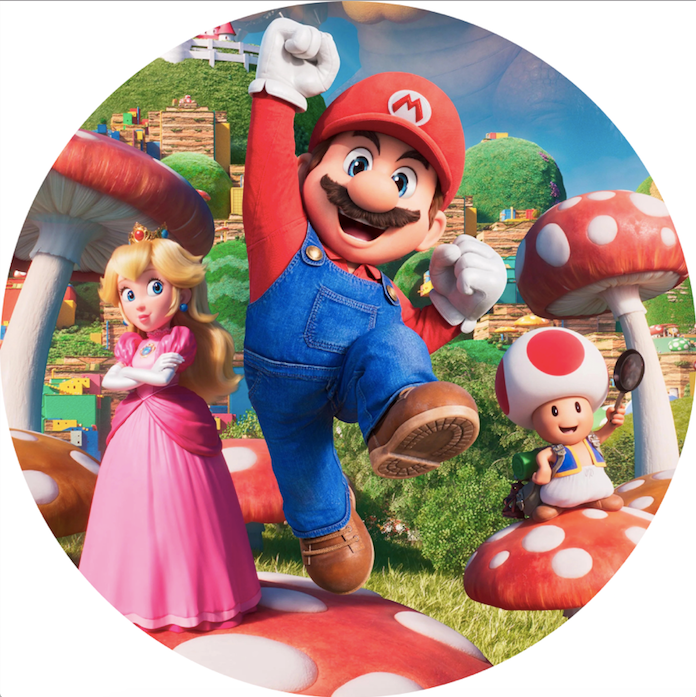 Customize The Super Mario Bros Round Backdrop Mario Kids Photo Birthday Circle Background Cylinder Plinth Covers