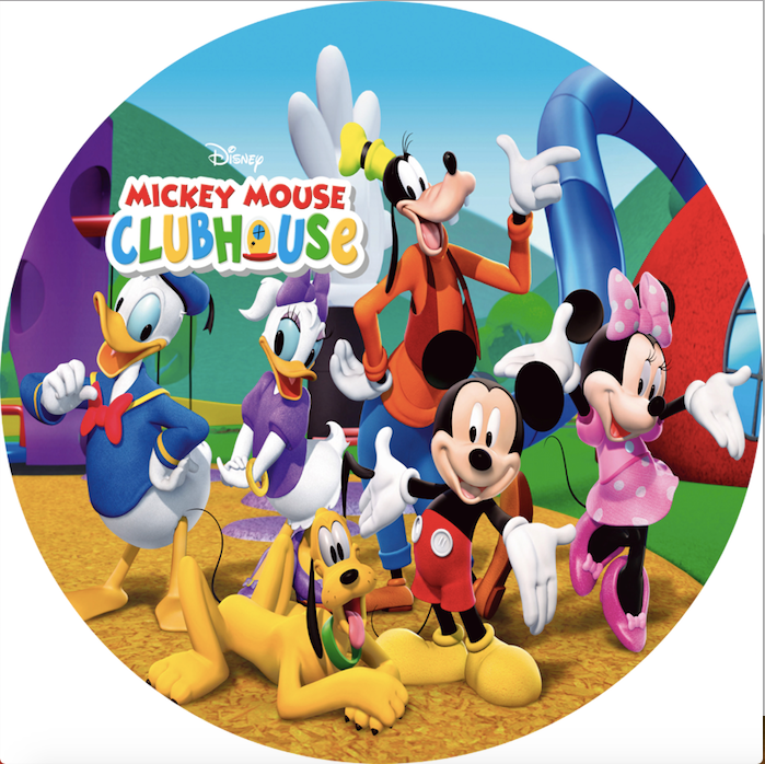 Mickey Mouse Clubhouse Round Backdrop Boys Birthday Circle Background ...