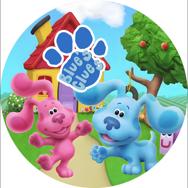 Customize Blues Clues Photo Backdrop Cover Kids Round Backdrop Party Circle Background Covers