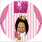 Personalizar Boss Baby Girls fondo redondo rosa fiesta de cumpleaños círculo fondo cilindro cubiertas de pedestal 