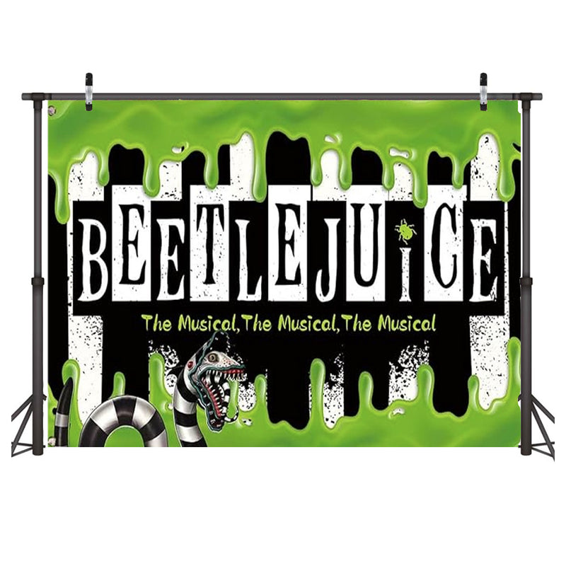 Custom Bettlejuice Photo Backdrop Halloween Kids Party Photography Backgrounds Banners