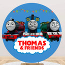 Customize Thomas Tank Engine Round Backdrop Thomas friends Kids Birthday Party Circle Background Covers