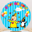 Custom Cartoon Bumba Round Backdrops Birthday Party Circle Background Birthday Covers Cylinder Plinth Covers