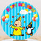 Custom Cartoon Bumba Round Backdrops Birthday Party Circle Background Birthday Covers Cylinder Plinth Covers