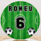 Custom Name Football Round Backdrops Cover Soccer Boys Birthday Party Circle Background Cylinder Plinth Covers