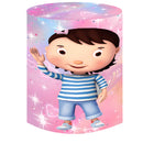 Customize Little Baby Bum Round Backdrop Cover LBB Baby Shower Birthday Circle Background Cylinder Plinth Covers