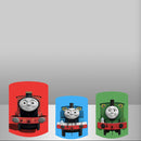 Customize Thomas Tank Engine Round Backdrop Thomas friends Kids Birthday Party Circle Background Covers