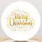 Customize Merry Christmas Round Backdrop Cover Happy New Year Party Circle Cover Background