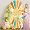 Customize Size Here Comes the Son Photo Background Cover Arch Chiara Birthday Theme Background Double Different Side Elastic Covers