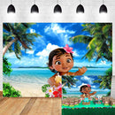 Moana Maui Photo Backdrop Baby Shower Birthday Party Custom Photography Background Photo Booth Decors