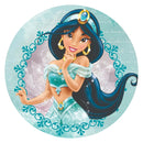 Arrière-plan rond personnalisé princesse Jasmine, couverture de plinthe cylindrique pour fête d'anniversaire pour enfants 