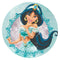 Arrière-plan rond personnalisé princesse Jasmine, couverture de plinthe cylindrique pour fête d'anniversaire pour enfants 