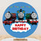 Customize Thomas Tank Engine Round Backdrop Happy Birthday Party Circle Background Covers