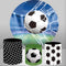 Custom Football Round Backdrops Cover Soccer Boys Birthday Party Circle Background Covers Cylinder Plinth Covers