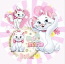 Marie Round Fabric Backdrop With Elastic Pink Marie Cat Girls Birthday Baby Shower Party Decorations Background