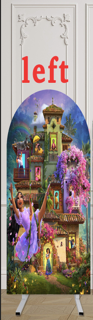 Arrière-plan de Photo de dessin animé féerique, taille personnalisée, couverture de princesse pour filles, arrière-plan d'arc à thème, couvertures élastiques Double face 