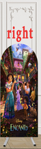 Arrière-plan de Photo de dessin animé féerique, taille personnalisée, couverture de princesse pour filles, arrière-plan d'arc à thème, couvertures élastiques Double face 