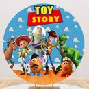 Customize Size Toy Story Birthday Round Backdrop Boys Birthday Party Circle Background Cylinder Plinth Covers