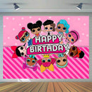 Lol Surprise Photo Backdrop Pink Girls Birthday Party Photography Background Photo Booth Decors