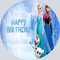 Frozen Round Party Backdrops Elsa Girls Birthday Photography Background Elastic Studio Baby Shower Birthday Party Decors