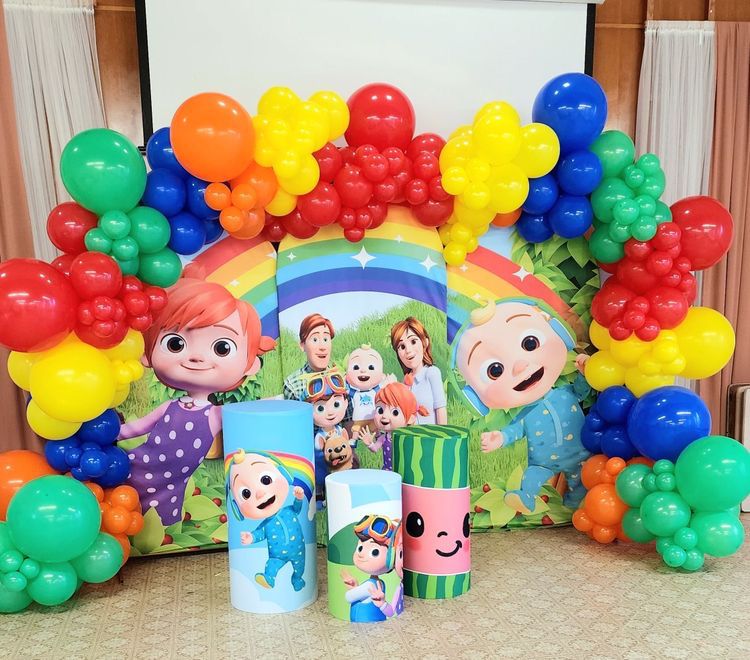 Customize Size Photo Background Kids Melon Cover Theme Arch Background Double Side Elastic Covers