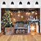 Fondo de fotografía de Navidad, regalo de árbol, decoración de fiesta de bebé, estudio fotográfico para niños 