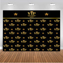 Royal Crown Black Hollywood Vip Banner Backdrop Birthday Adults Children Party Wedding Custom Luxury Background Photo Studio