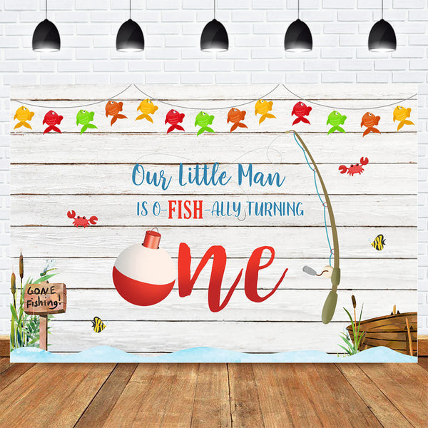 O Fish Ally One Cake Topper Fishing Themed 1st Birthday for a Boy