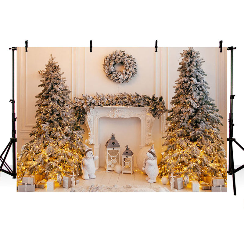 Photography Background Winter Christmas Tree Flash Gift Decoration Chr ...