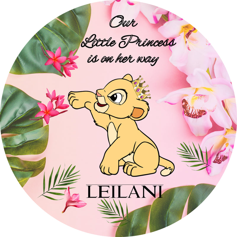 Customize The Lion King Round Backdrop Girls Birthday Circle Background Covers