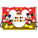 Baby Shower Photography background Cartoon Mickey Mouse Custom Child Birthday Party Photo Studio Backdrops Banner Decoration