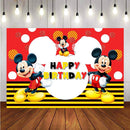 Baby Shower Photography background Cartoon Mickey Mouse Custom Child Birthday Party Photo Studio Backdrops Banner Decoration