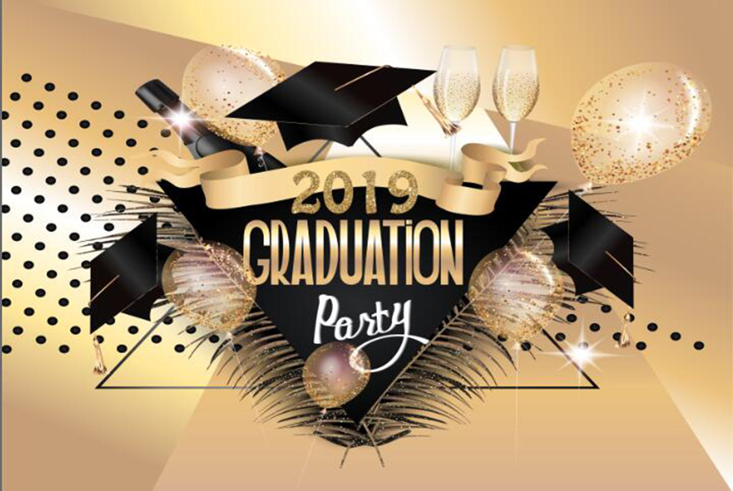 custom photo booth props rose gold 2019 graduation photo backdrop black ...